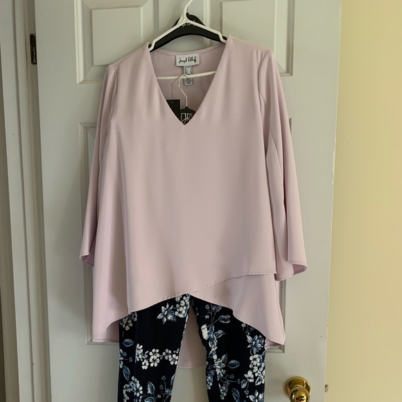 Tunic style blouse in lavender Joseph Ribkoff - Picture 2 of 13